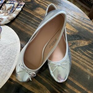 Urban Outfitters Silver Shorts Flats